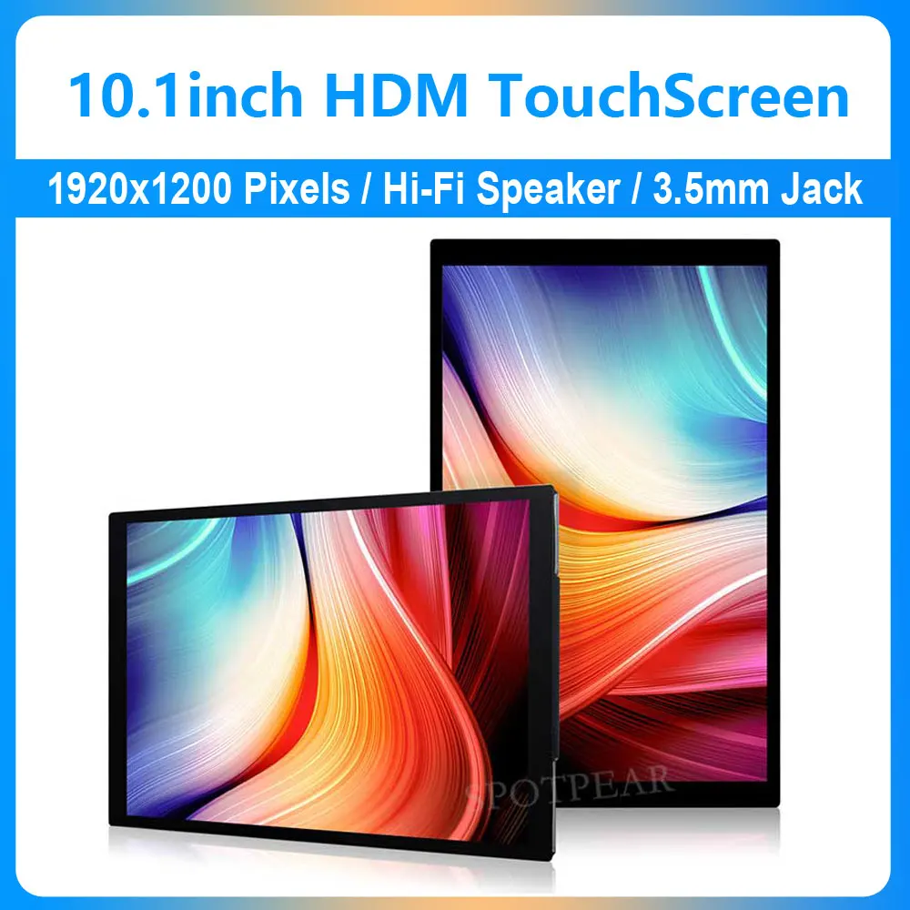 Raspberry Pi 10.1 inch LCD HDM Display Capacitive TouchScreen 1920x1200Pixels Hi-Fi Speaker  For Jetson Nano/mini Computer PC