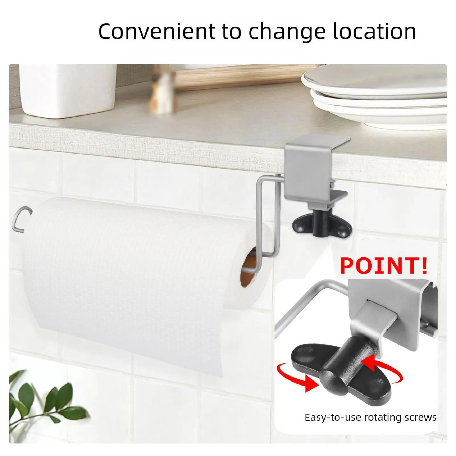 

Держатель для бумажных полотенец, диспенсер, подвесная вешалка для бумажных полотенец, многофункциональная вешалка из нержавеющей стали для общежития, коммерческого магазина, гаража