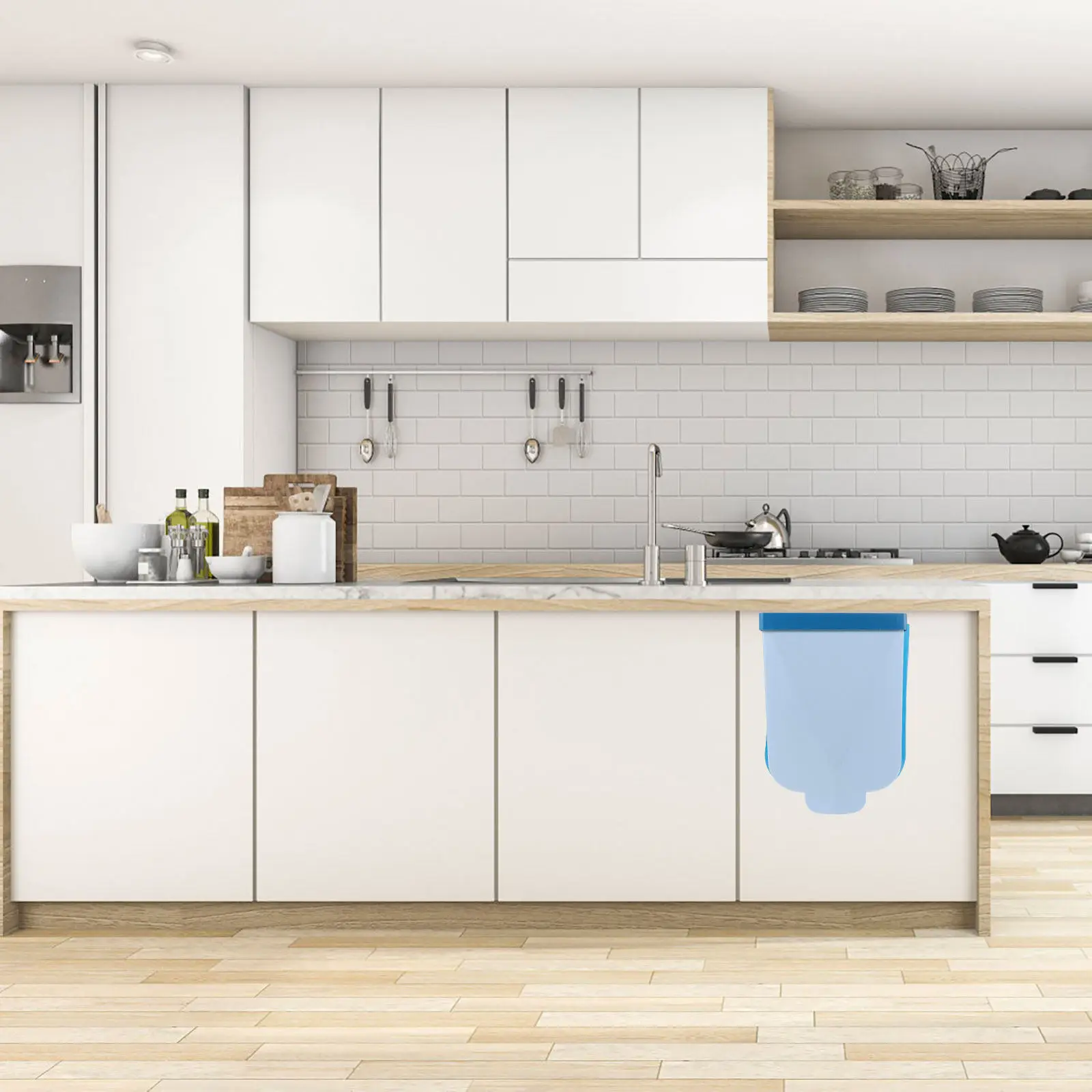 

1pc Trash Can Hanging Trash Container Can For Home Kitchen Office Bedroom Living Room Garbage Storage Container