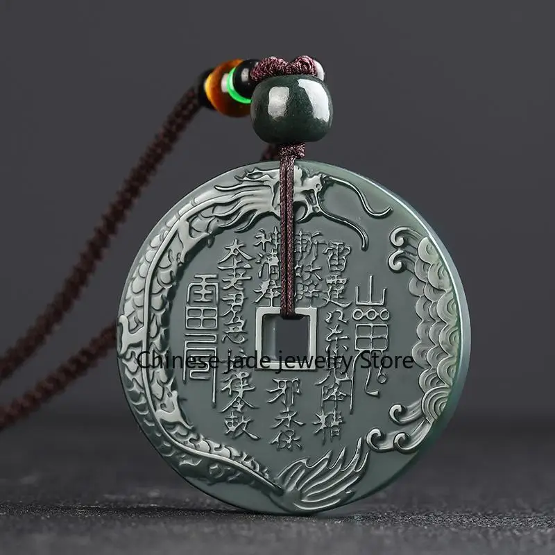 The new version of Hetian Mountain Ghost Spends Money Pendant Xinjiang Fine Material Pendant Yuyue Longmen P