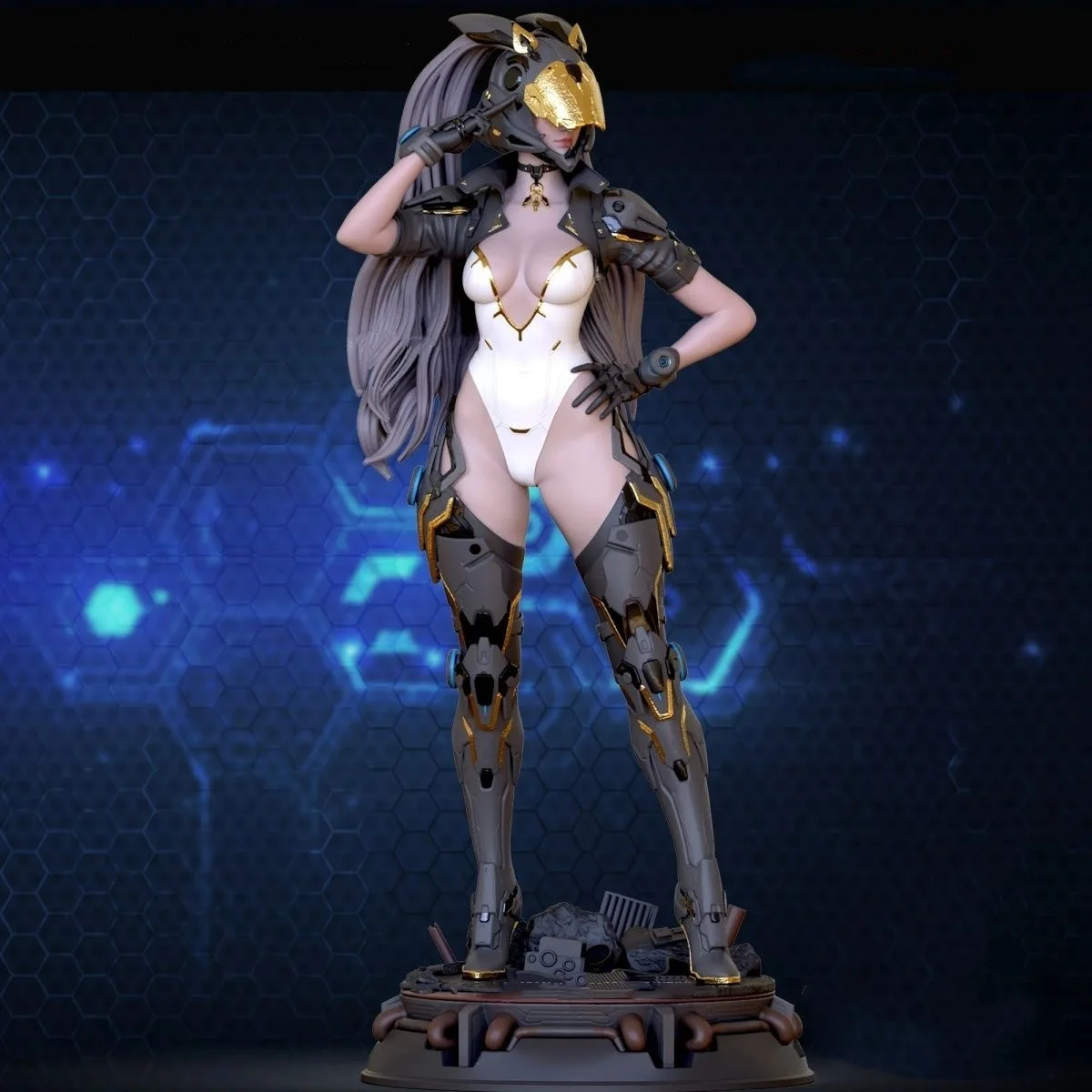 

1/24 Scale 80mm Resin Figure Assemble Model Kit Sexy Bonnie Nsfw Two versions Unassembled and Unpainted 3D printing toy 1333