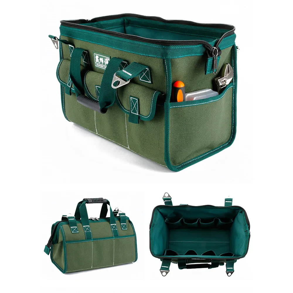 Handheld Diagonal Cross Tool Kit Canvas Multifunctional Maintenance Thick Installation Portable Water And Electricity Work Bag