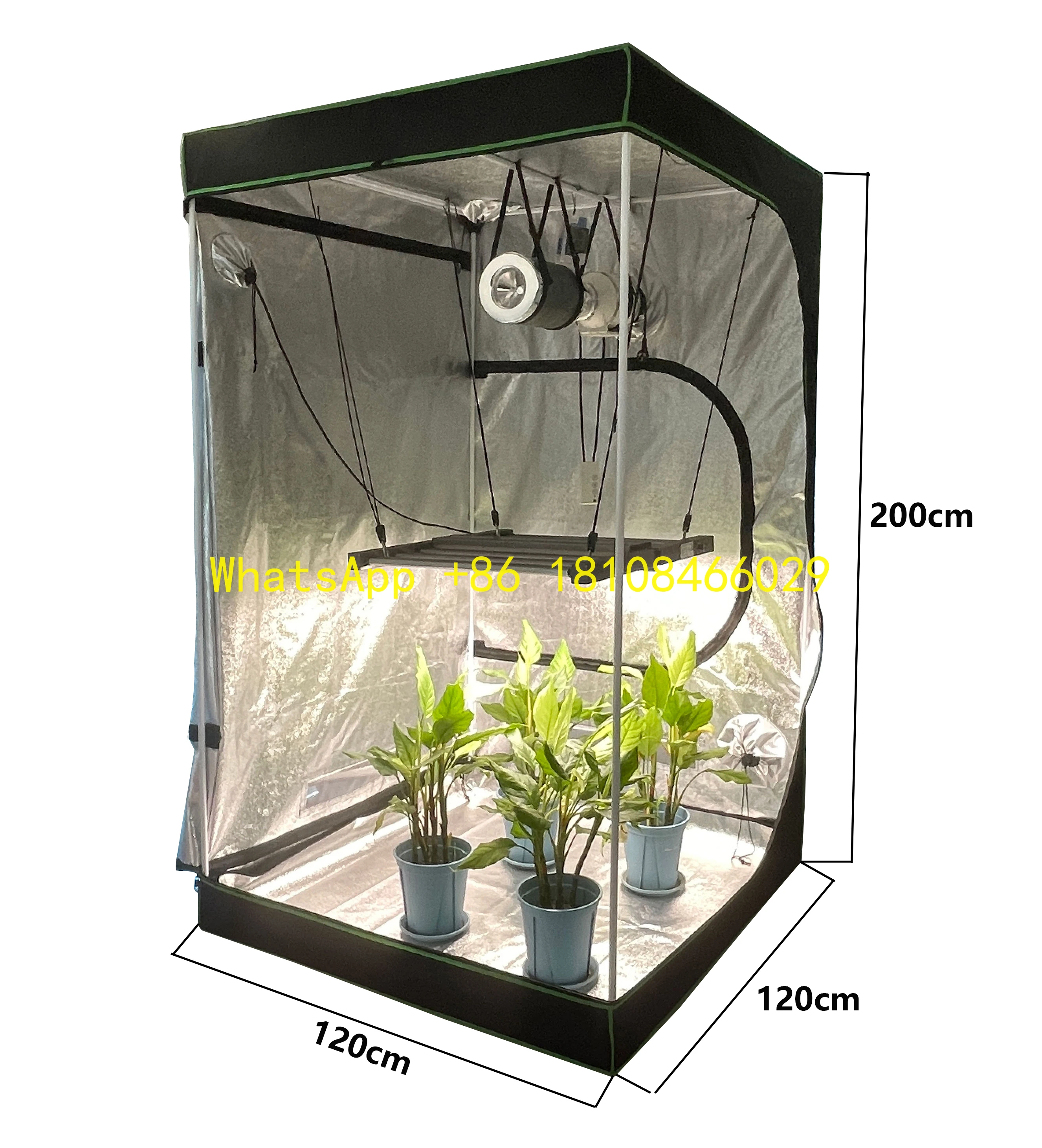 

Intelligent Control System Drip Irrigation System 120*120*200cm Plant Tent +Foldable Grow Lights 281B 480W + Ventlation System