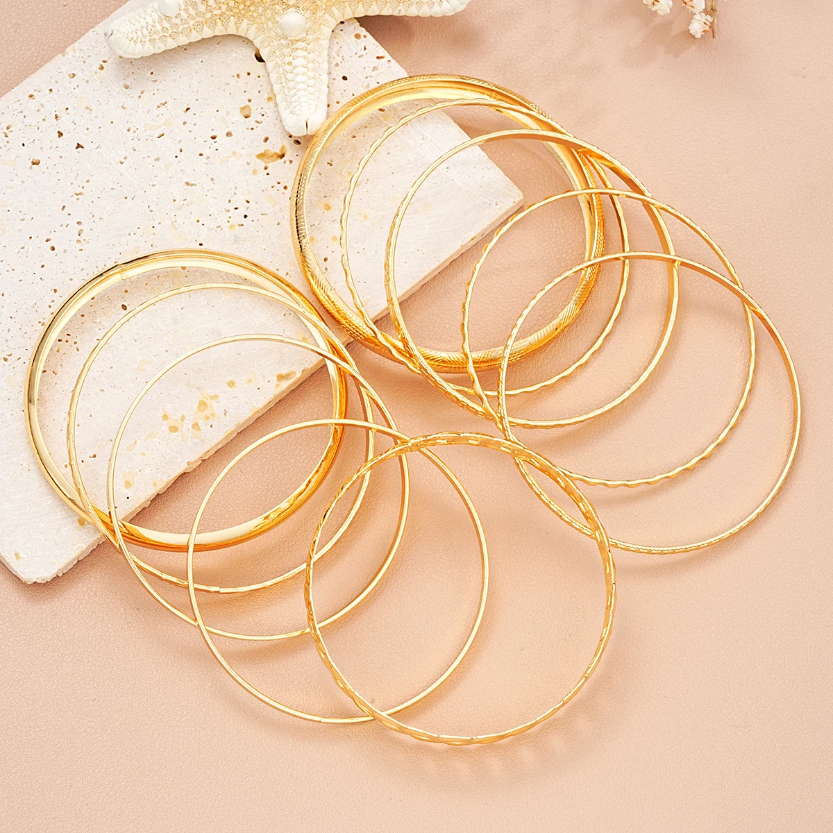10 Pcs Punk Trendy Multilayer Bracelets Set for Women Elegant Delicate Twist Sparkling Adjustable Bangles Jewelry Couples Gifts image 5