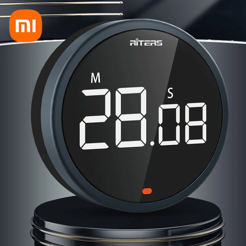 Xiaomi Magnetic Kitchen Timer Countdown Stopwatch Manual Rotation Counter Work Sport Study Alarm Clock LED Digital Cooking Timer