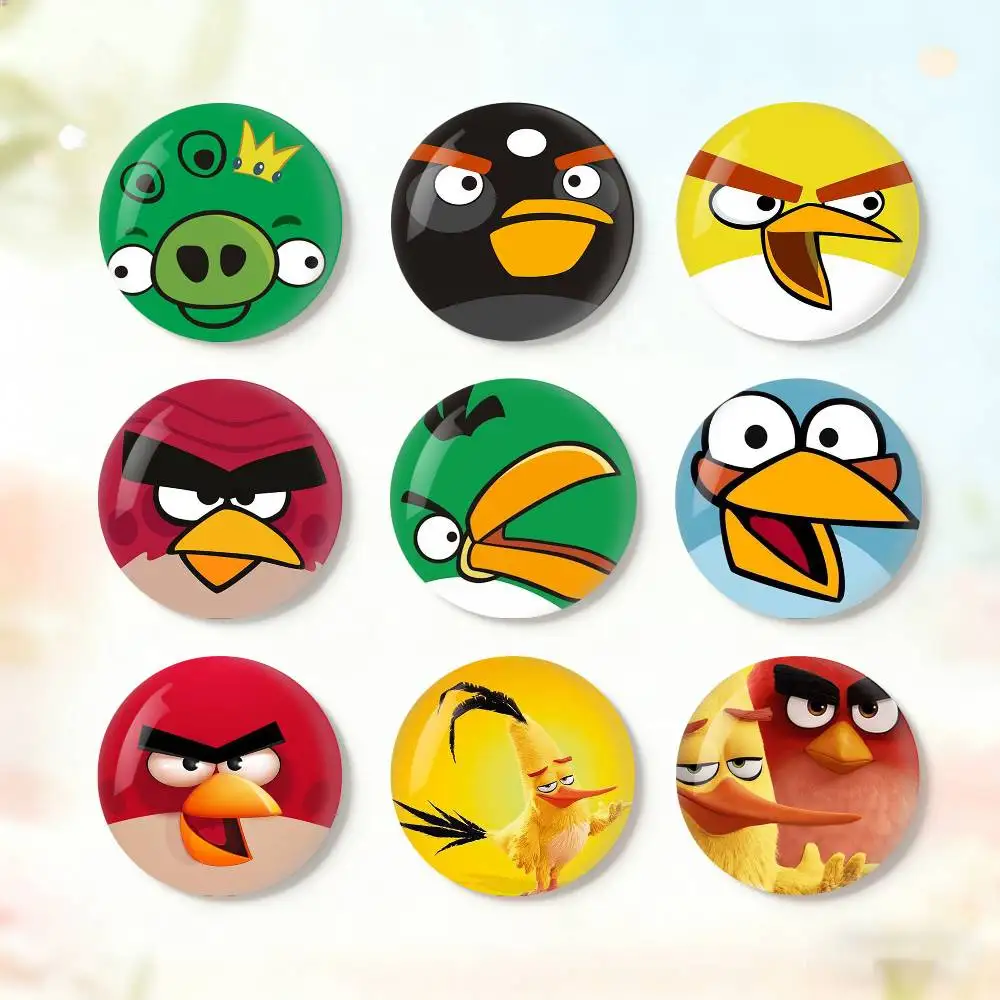 B-BIRD Game A-Angry-y B-Bird-S Badge Creative Pins Brooch for Bag Clothes Hat Decor Gifts Fans Collect
