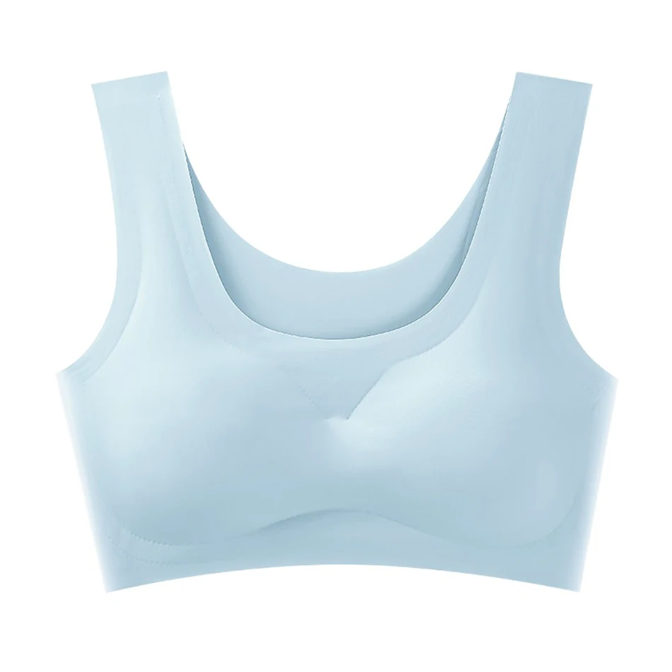 Luxury Women Seamless Traceless Backless Yoga Sports Bras with Ice Silk Material No Underwire Create for Sleek and Stylish Look