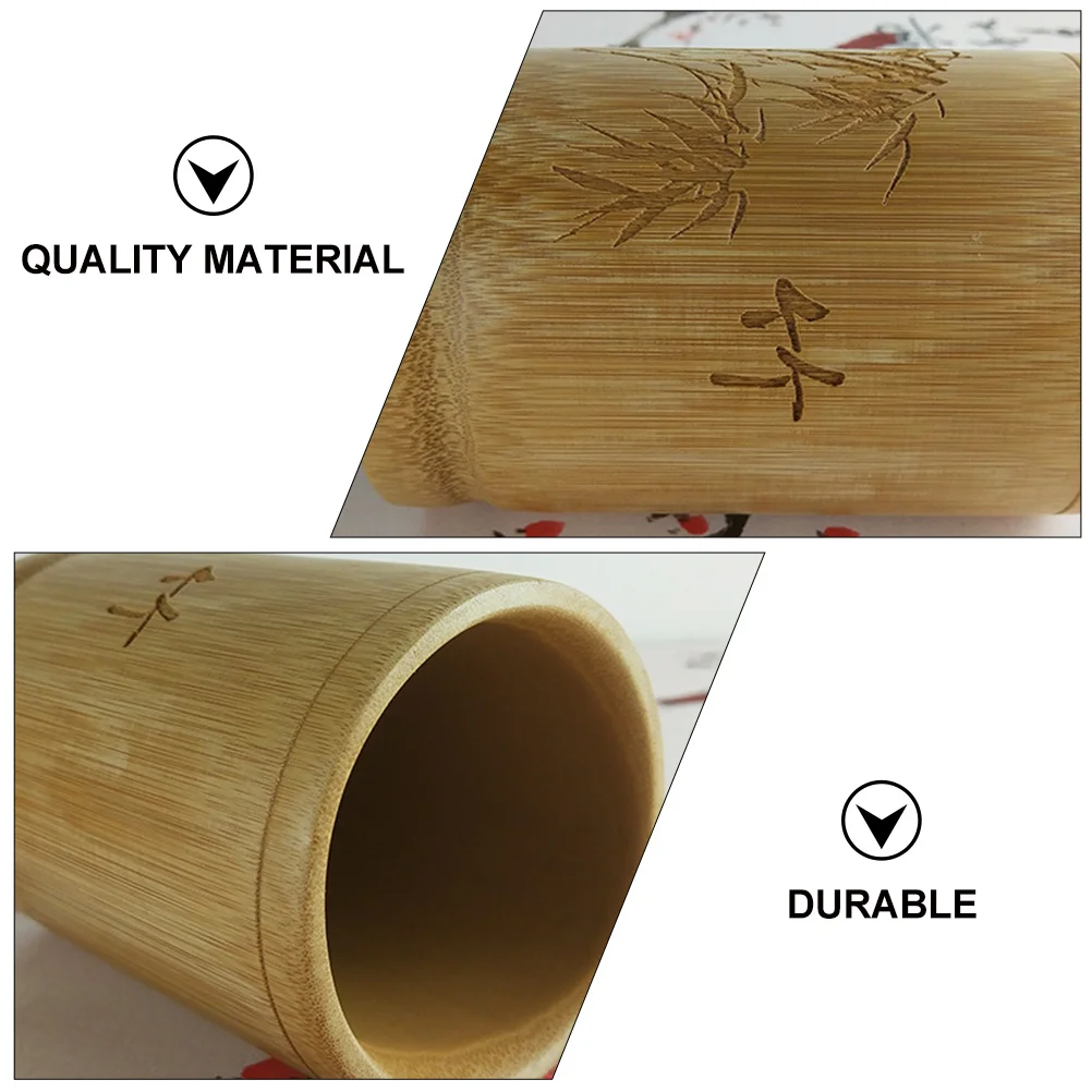 1Pcs Bamboo Desktop Pen Case Exquisite Carving Ink Brush Holder Stationery Organizer for Home Office Study Storage Box