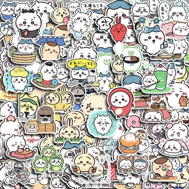 NEW 100PCS Chiikawa Stickers, Mobile Water Bottles, Hand Account, Cartoon Cute Hand Account Stickers, DIY Decoration 2026