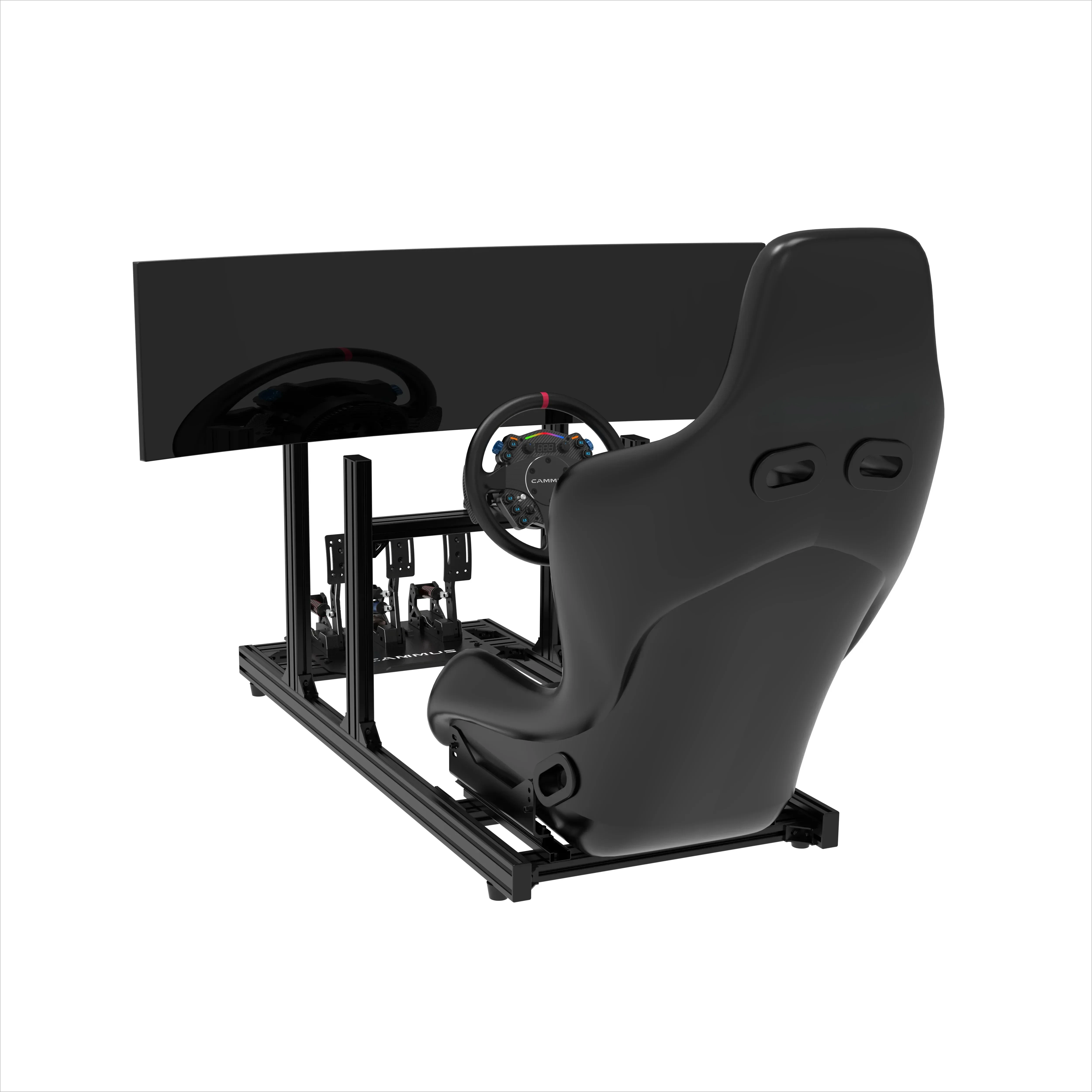 CAMMUS Racing Simulator Direct Drive Wheelbace Volante e pedais para jogos PC Game Sim Kit de simulador de condução
