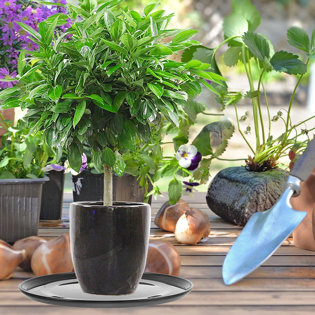 

4pcs Round Plant Saucer 15Cm Plastic Flower Pot Tray Drainage Water Catcher Plate For Indoor Outdoor Potted Plants Bonsai Garden