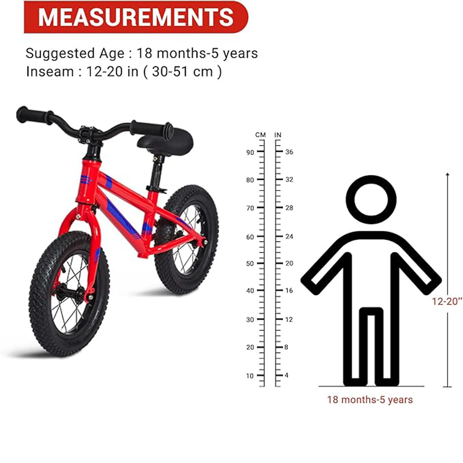 Bicicleta de equilibrio Bicicleta liviana para niños y niñas de 2, 3, 4, 5 y 6 años con manillar y asiento ajustables ﻿