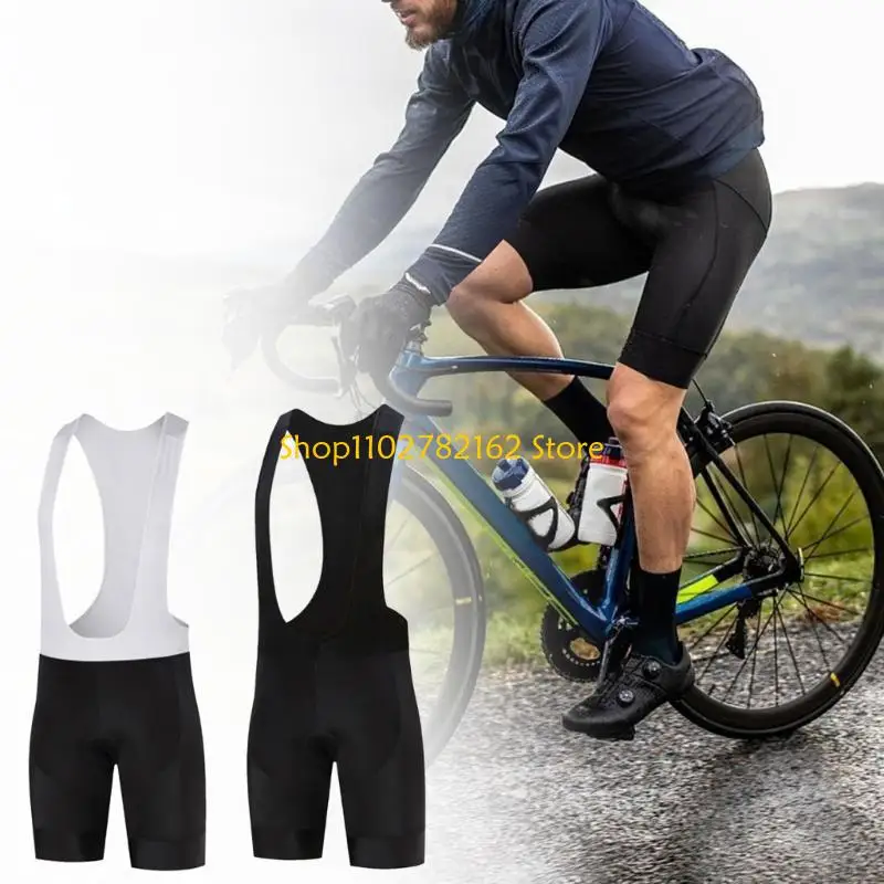 547B Men Cycling Bib Shorts Comfortable Padded Moisture Wicking Shorts Bib Pants