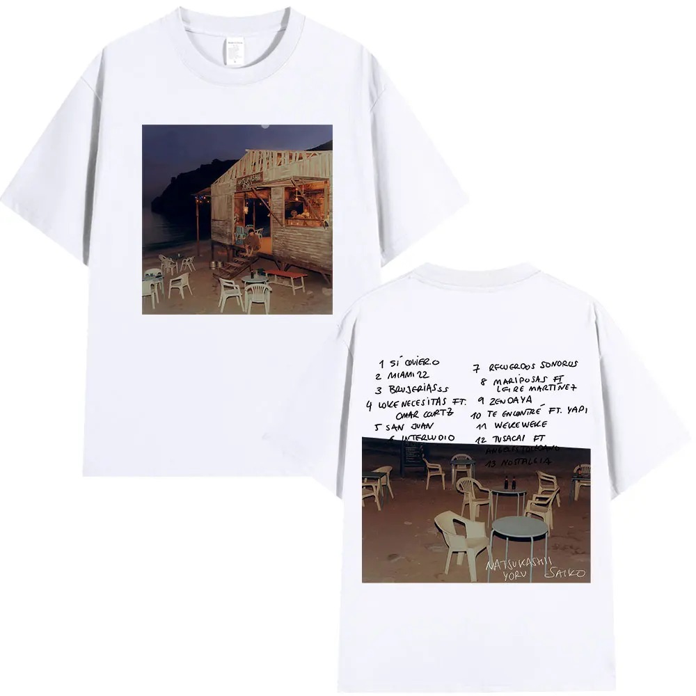 Rapper SAIKO Natsukashii Yoru Album 2025 T-shirt Men Women Cotton Casual Oversized T-shirts Hip Hop Vintage Short Sleeve T Shirt