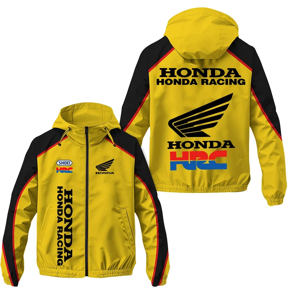 

2025 new Honda Logo 3D Print Motorcycle Jacket Honda Outdoor Windproof Racing Jacket Men's Honda Racing Team Suits Men Clothing