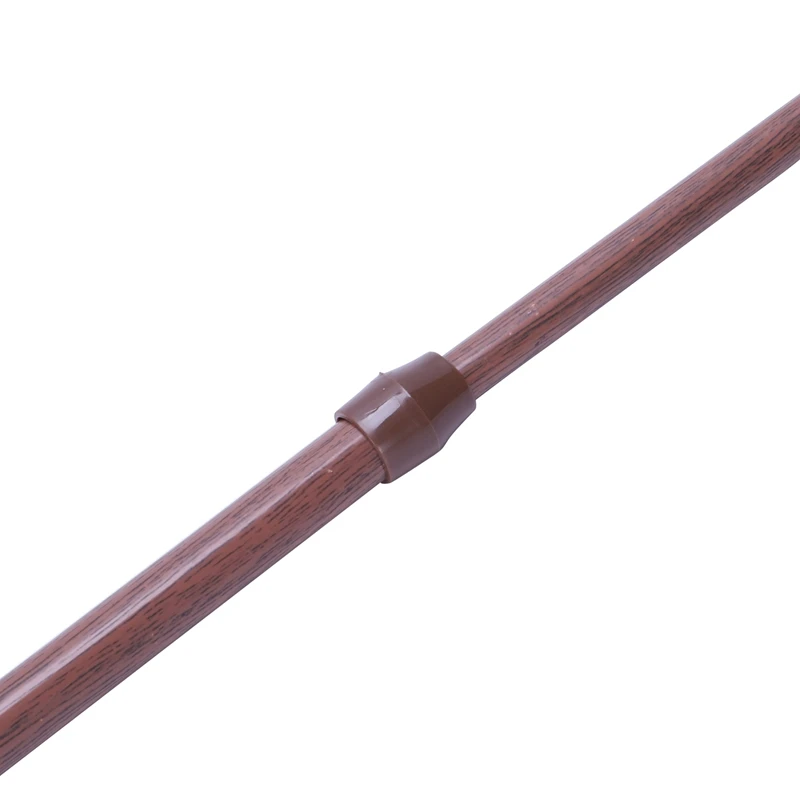 2X Extendable Telescopic Spring Loaded Net Voile Tension Curtain Rail Pole Rods,55-90Cm/70-120Cm,Wood Color