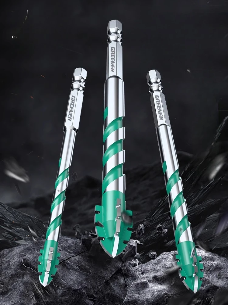 

Four-blade sawtooth eccentric drill bit, tile punching, concrete super hard special electric drill, high hardness dry beating