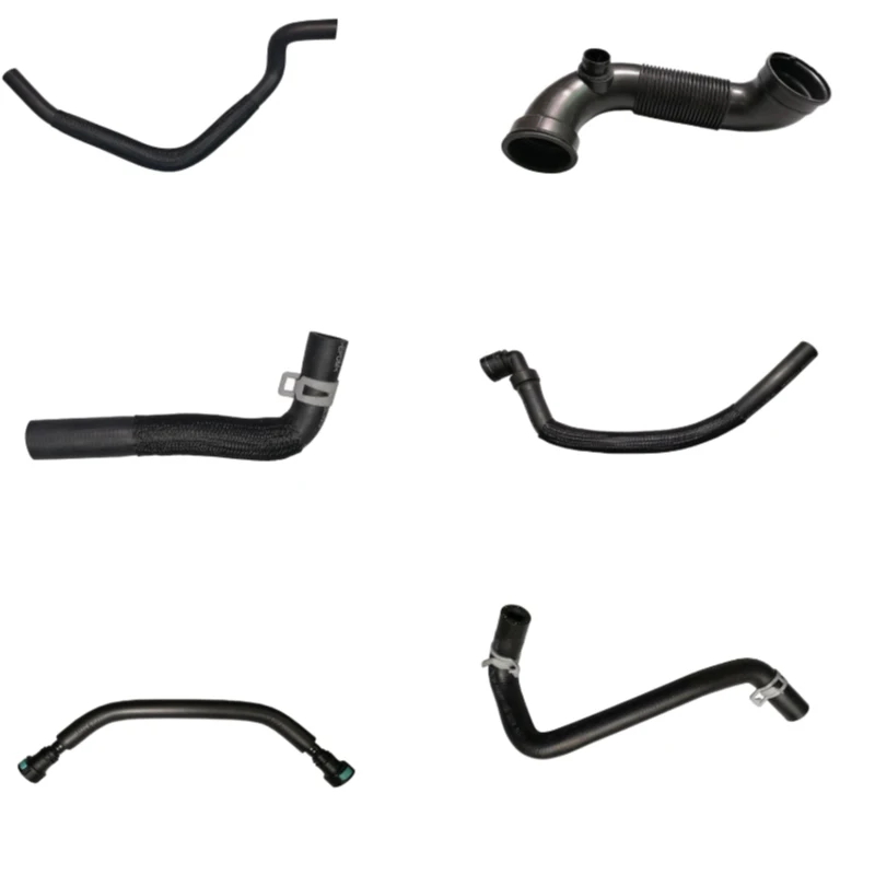 Heater outlet hose assembly, heater outlet pipe, crankcase positive ventilation pipe, air filter outlet duct, heater inlet hose,