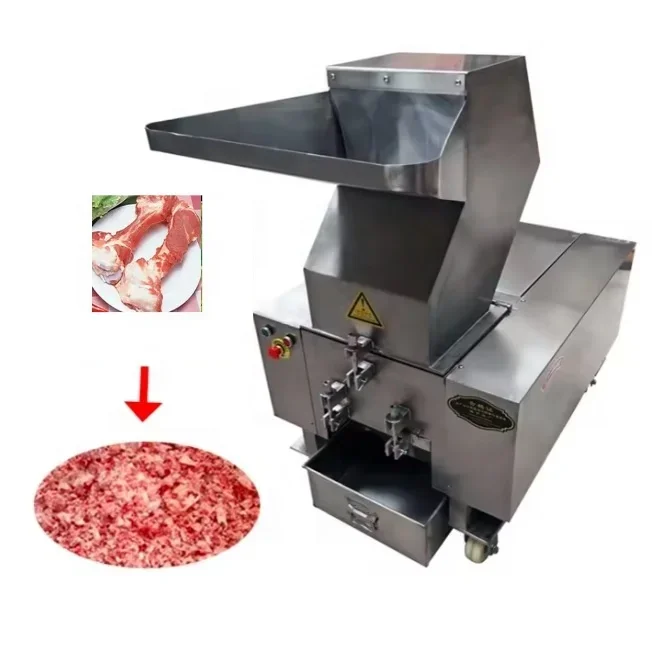 cattle chicken cow lamb bone powder crusher shredder cutting grinder mincing powder making machine