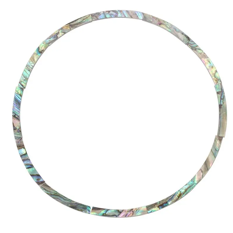B48B-60Pcs Guitar Soundhole Rosette Paua Abalone Shell Inlay Curved Strips Guitar Sound Hole Inlay 4Mm Width