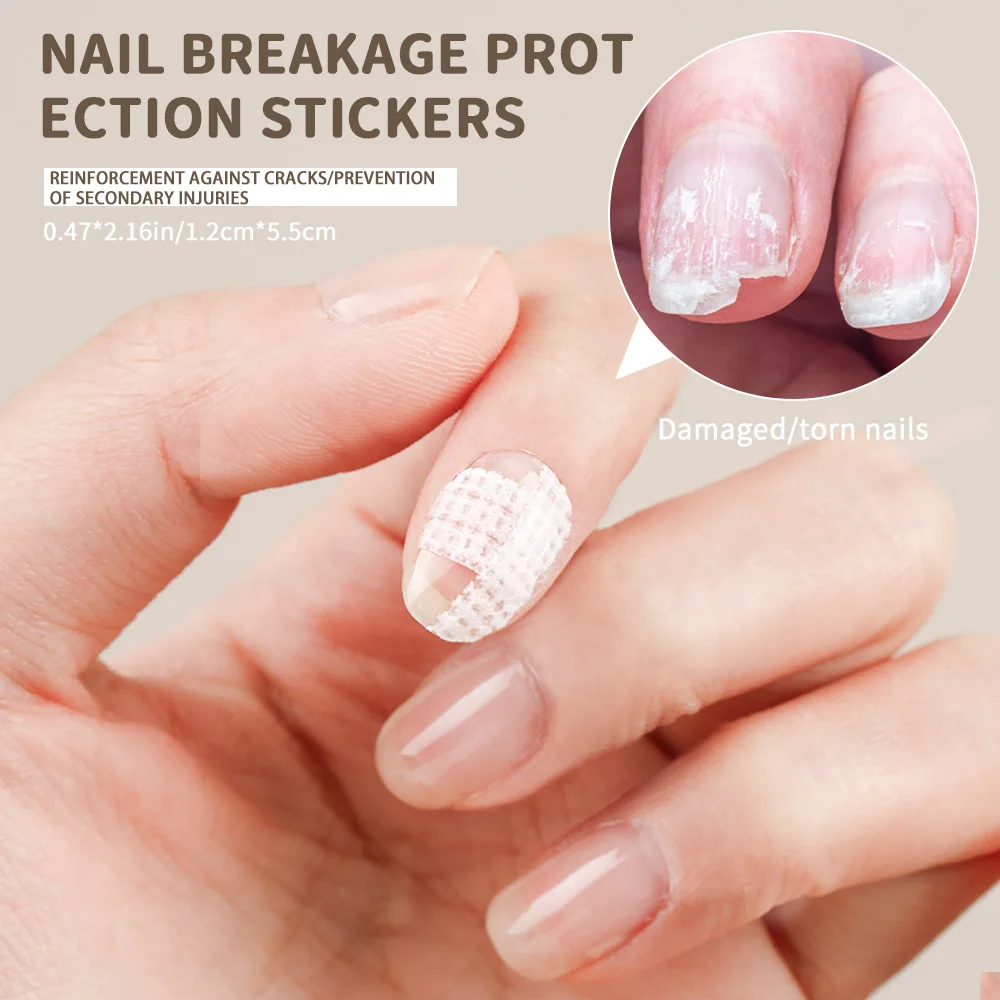 1.2cm×5.5cm Breathable Nail Protection Tape Roll Crack Repair Self-Adhesive Bandage for Nail Gel & Polish Manicure Salon Tools