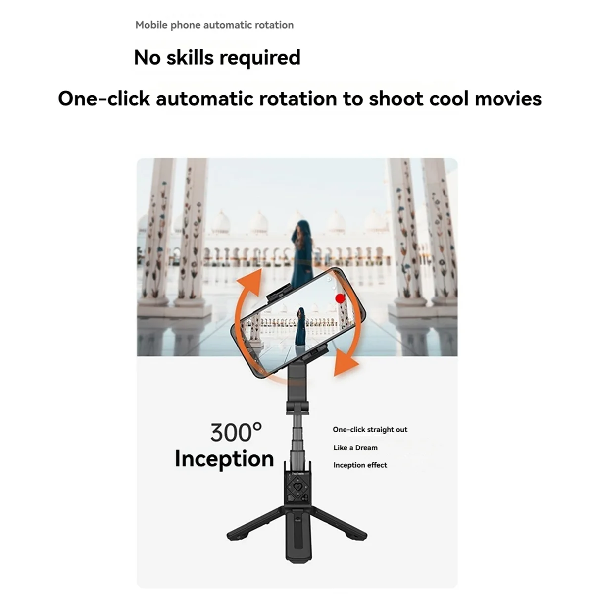 A07I ISteady Q Handheld Gimbal-stabilisator Telefoon Selfie Stick Verlengstang Verstelbaar statief met afstandsbediening Zwart
