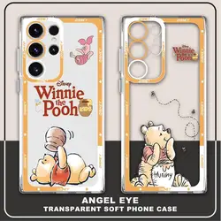 Etui z motywem Winnie the Pooh dla Samsung Galaxy S23 FE S24 Ultra S20 S21 S22 Plus przezroczysta silikonowa osłona TPU Funda