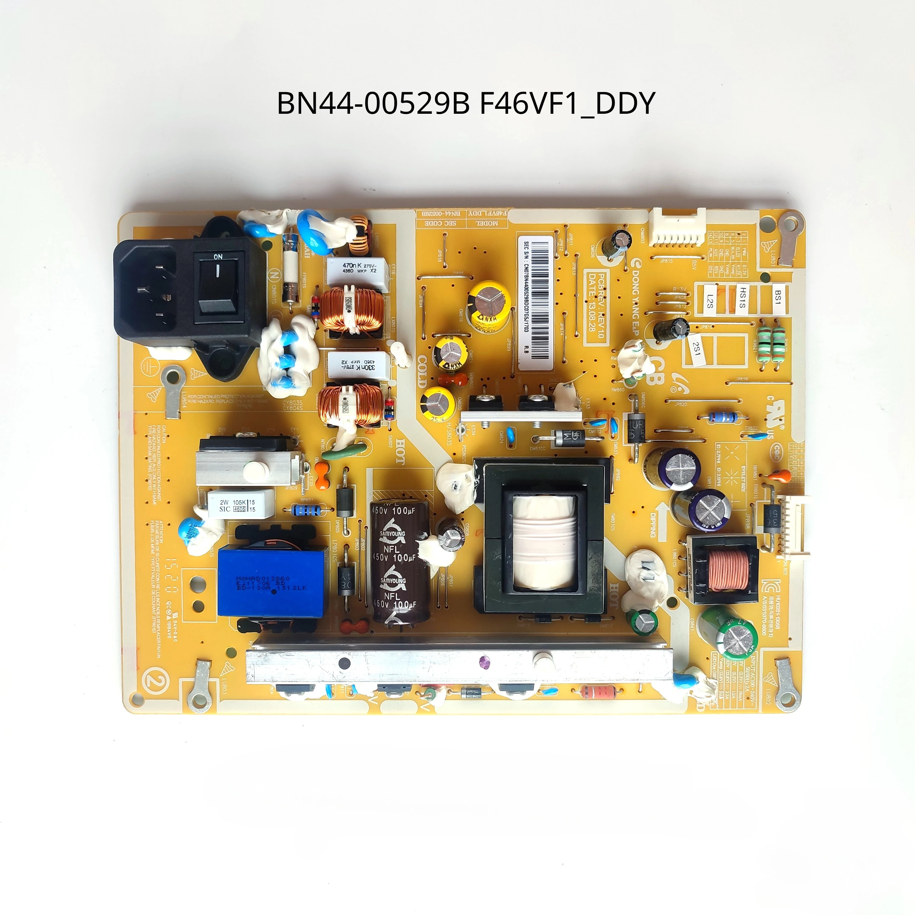 

Genuine New And Original Power Supply Board BN44-00529B F46VF1_DDY is for HU10251-13058 TV accessories