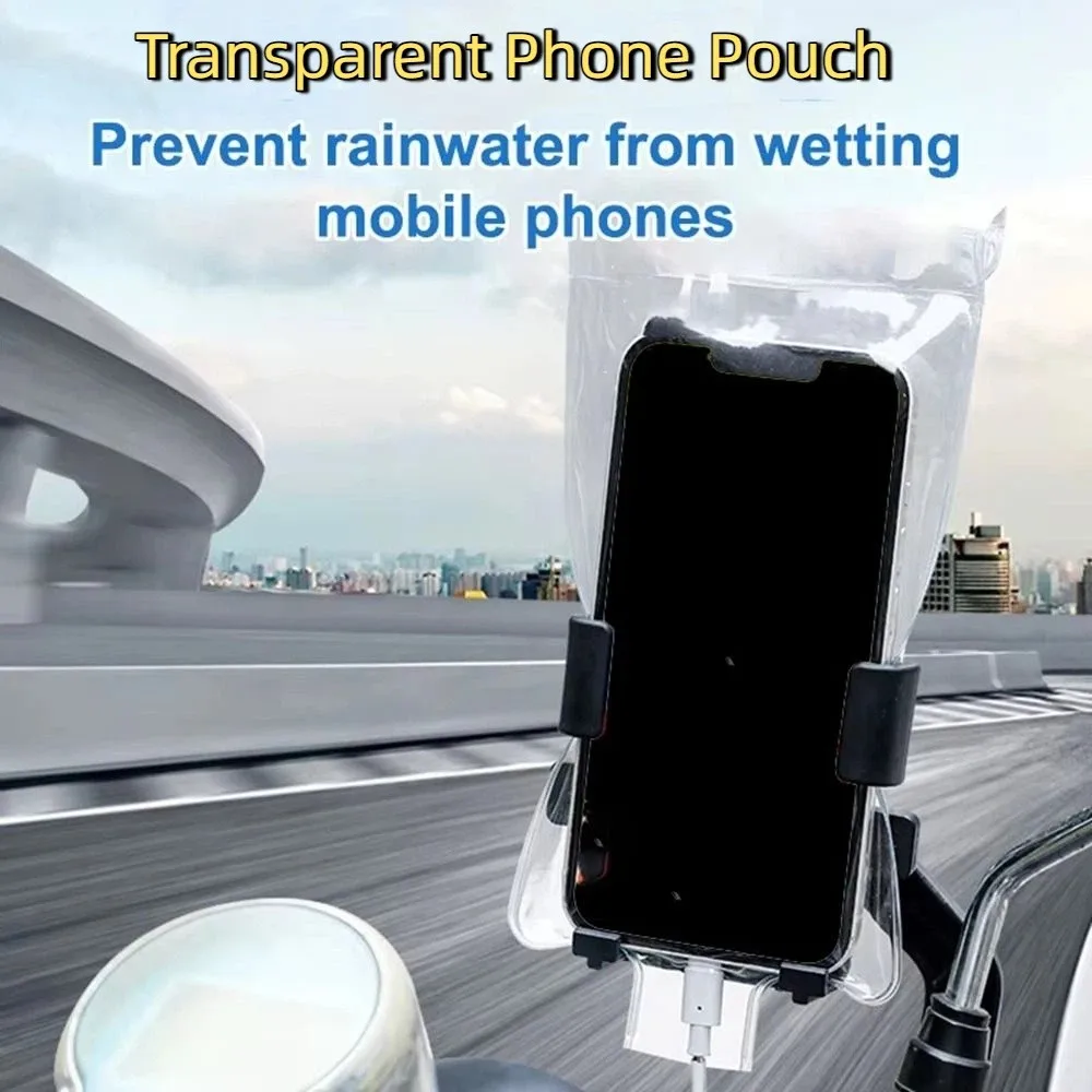 10PCS PVC Transparent Phone Pouch Transparent Touchable Cellphone Cover Bag High Sensitivity Rainproof