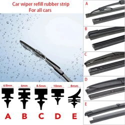 1x Car Wiper Rubber Insert Strip For Honda Civic Fit Accord Jazz Wipers Refill (select according to the appearance of the wiper)