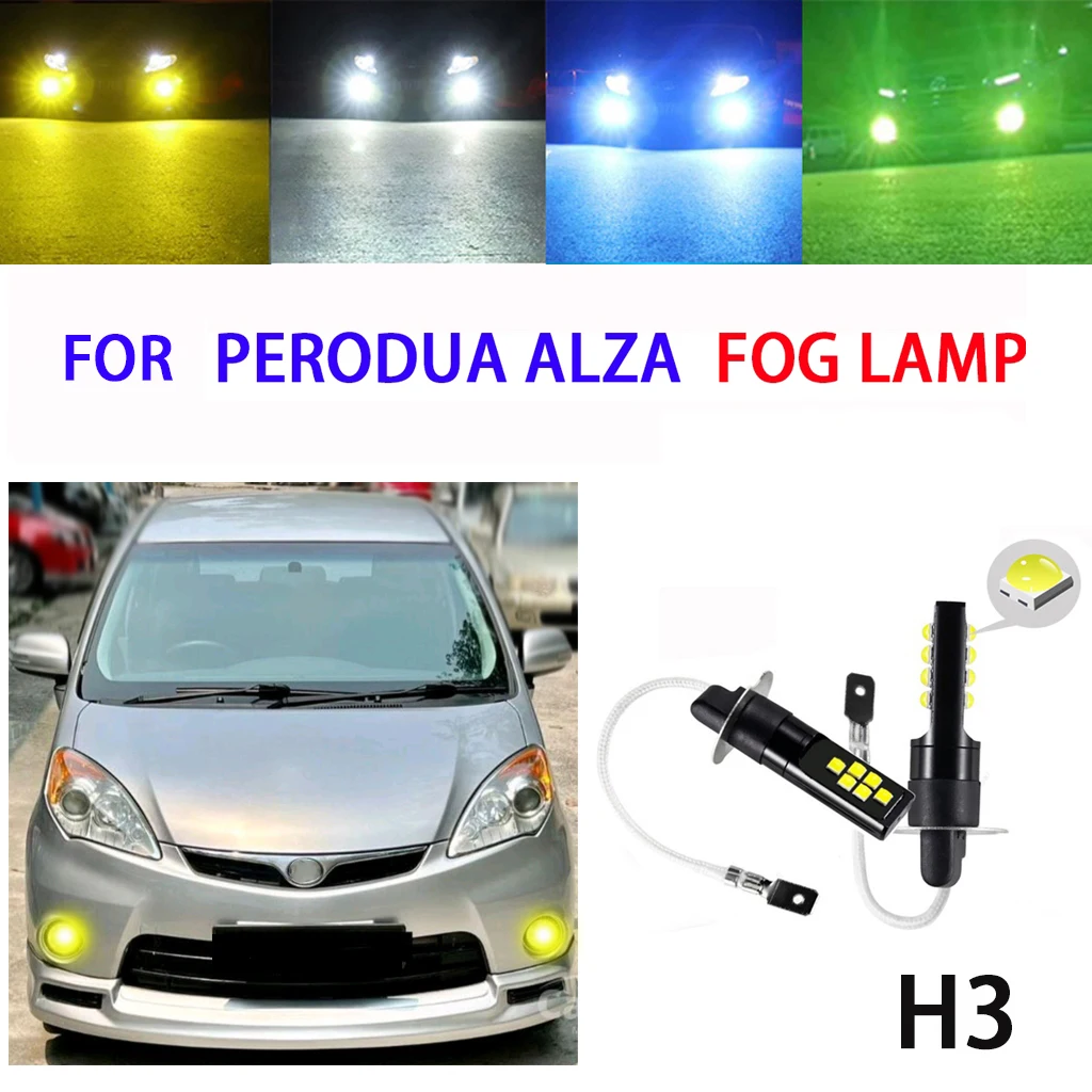 

Fog lamp FOR PERODUA ALZA 2008 - 2013 FOG lamp LED BULB White Yellow lamp Spotlight Sport Light Car Halogen Replacement H3