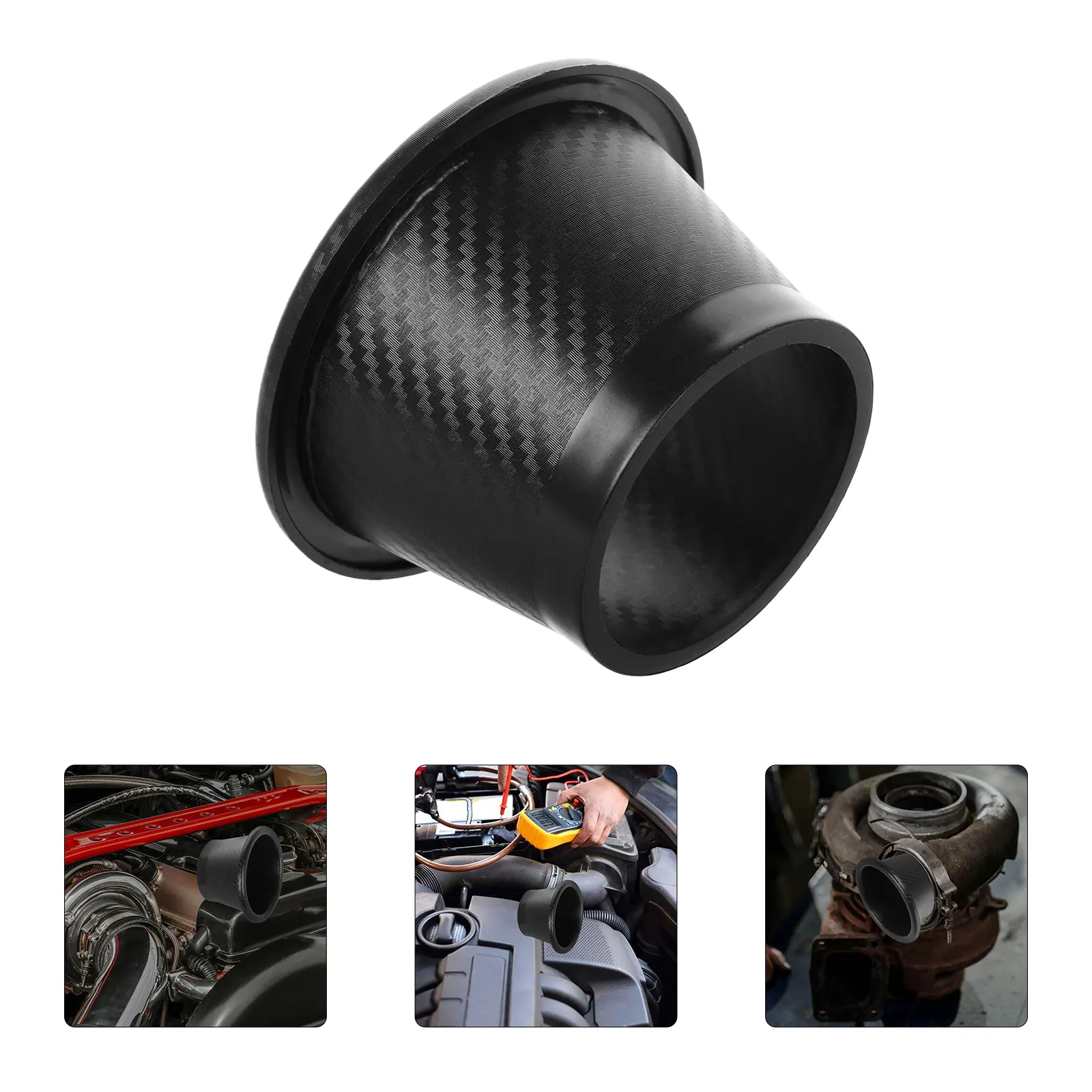 

Universal Car Air Intake Horn Round Front Bumper Pipe Modification Large Airflow Funnel High Flow Scoop Exhaust Head