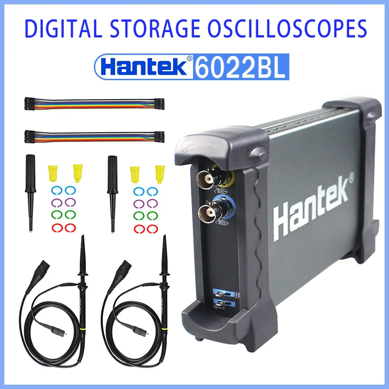 Hantek 6022BL Handheld Oscilloscope 2-Channel Notebook USB Digital Storage Virtual Oscilloscope 20Mhz 48msa/S Car Detector