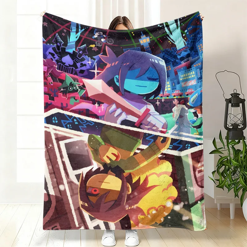 Hot Deltarune Blanket Fleece Summer Air Conditioning Video Game Multifunction Ultra-Soft Throw Blankets for Bed Couch Rug Piece view 3