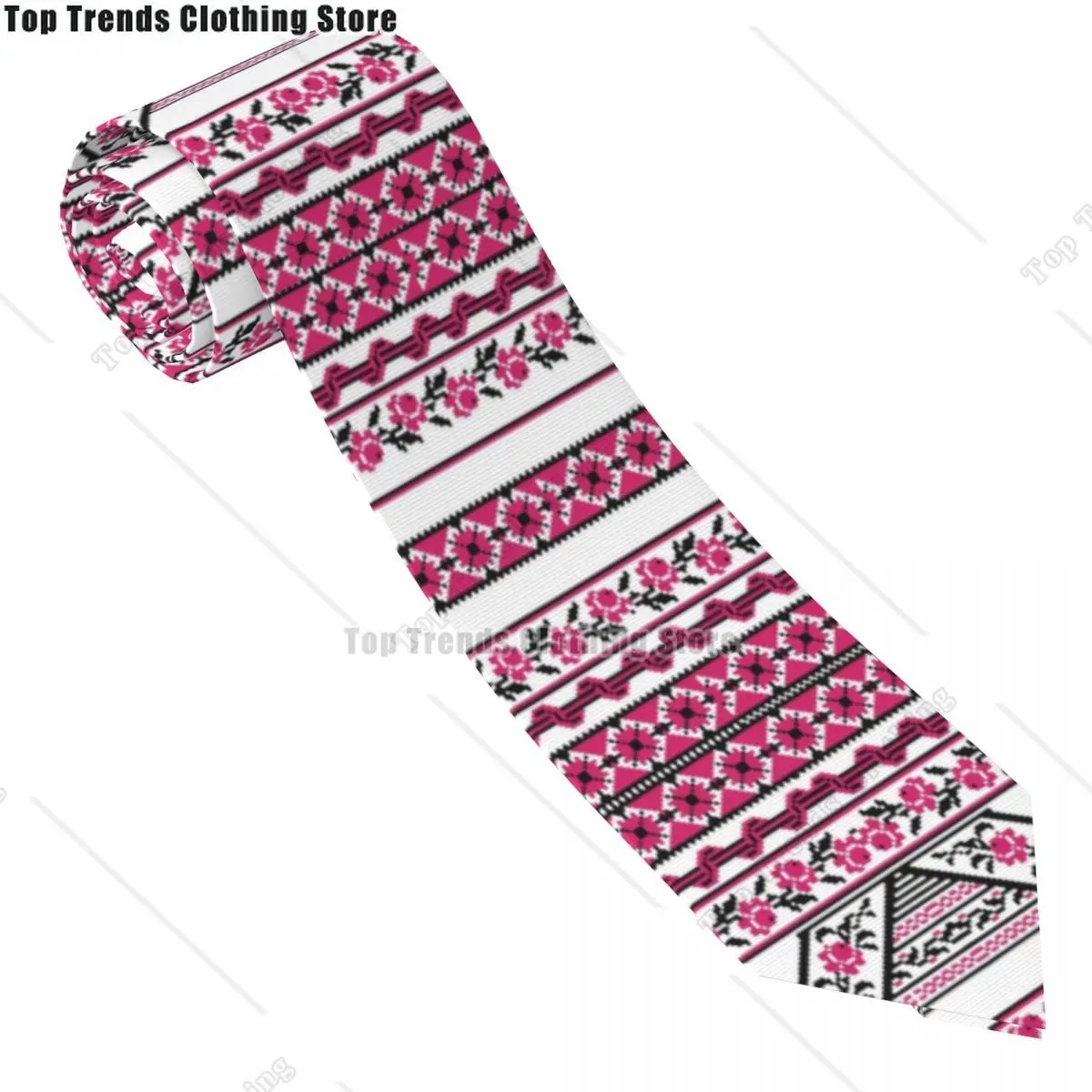 

Мужские смелые красочные украинские галстуки с вышивкой, украинские богемные модные галстуки с геометрическим рисунком для банкета