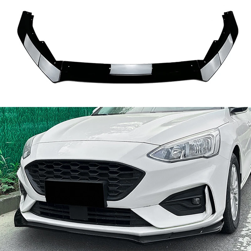 Front Lower Bumper Spoiler Lip Splitter For Ford Focus MK4 ST Line 2019-2022 Front Bumper Lip Diffuser Spoiler