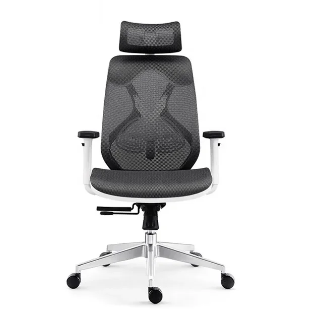 2026 Wholesale Ergonomic Office Chair High Back Swivel Executive Adjustable Headrest Mesh Extendable Massage Plastic Foam Iron N