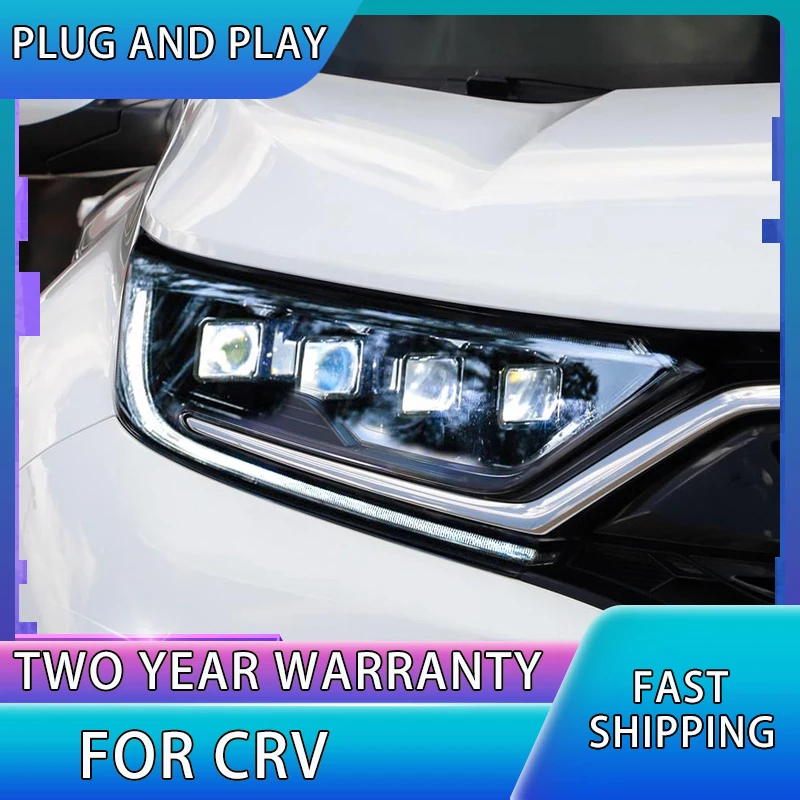 Car Styling Head Lamp for CR-V Headlights 2007-2011 CRV LED Headlight led DRL Double Lens Hid Bi Xenon Auto Accessories