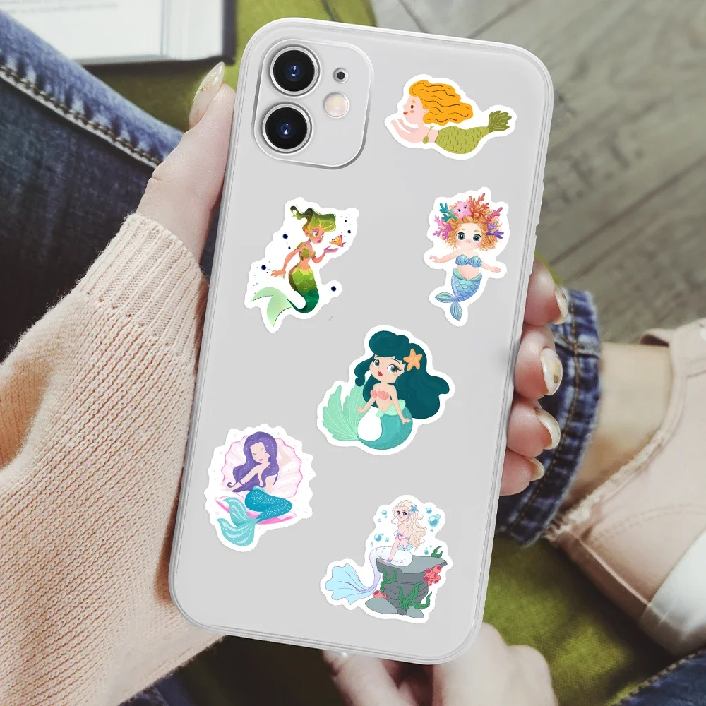 Kawaii Cute Cartoon Mermaid Stickers DIY Toy Gift Decorative Decal for Phone Luggage Laptop Bottles Scrapbook Waterproof