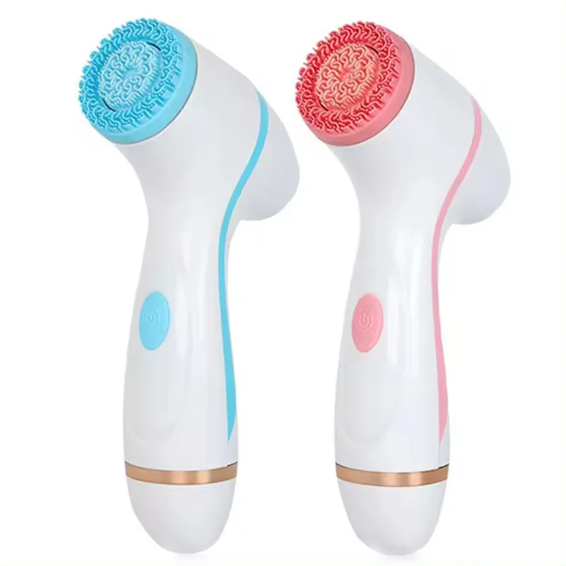 Portable wireless waterproof exfoliating cleansing brush Multi-function electric rotary silicone cleansing brush