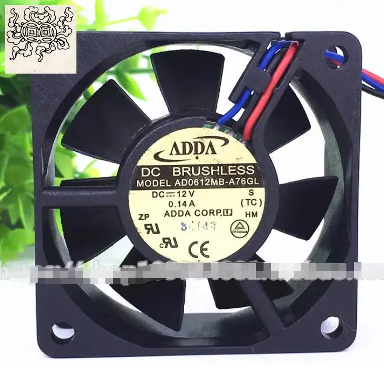 Ltsf ل ADDA AD0612MB-A76GL DC 12V 0.14A 60x60x25mm 3-Wire مروحة تبريد الخادم