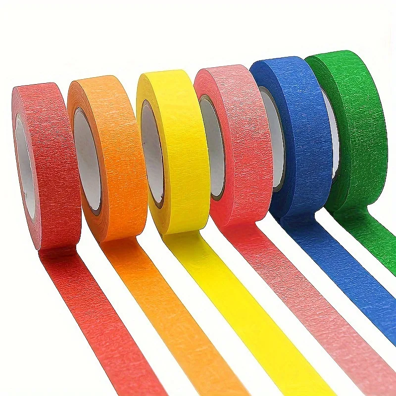

Colored Masking Tape Residue Free Rainbow Masking Tape for Art Students Artist Paper Masking Tape Art Supplies Colourful Tape