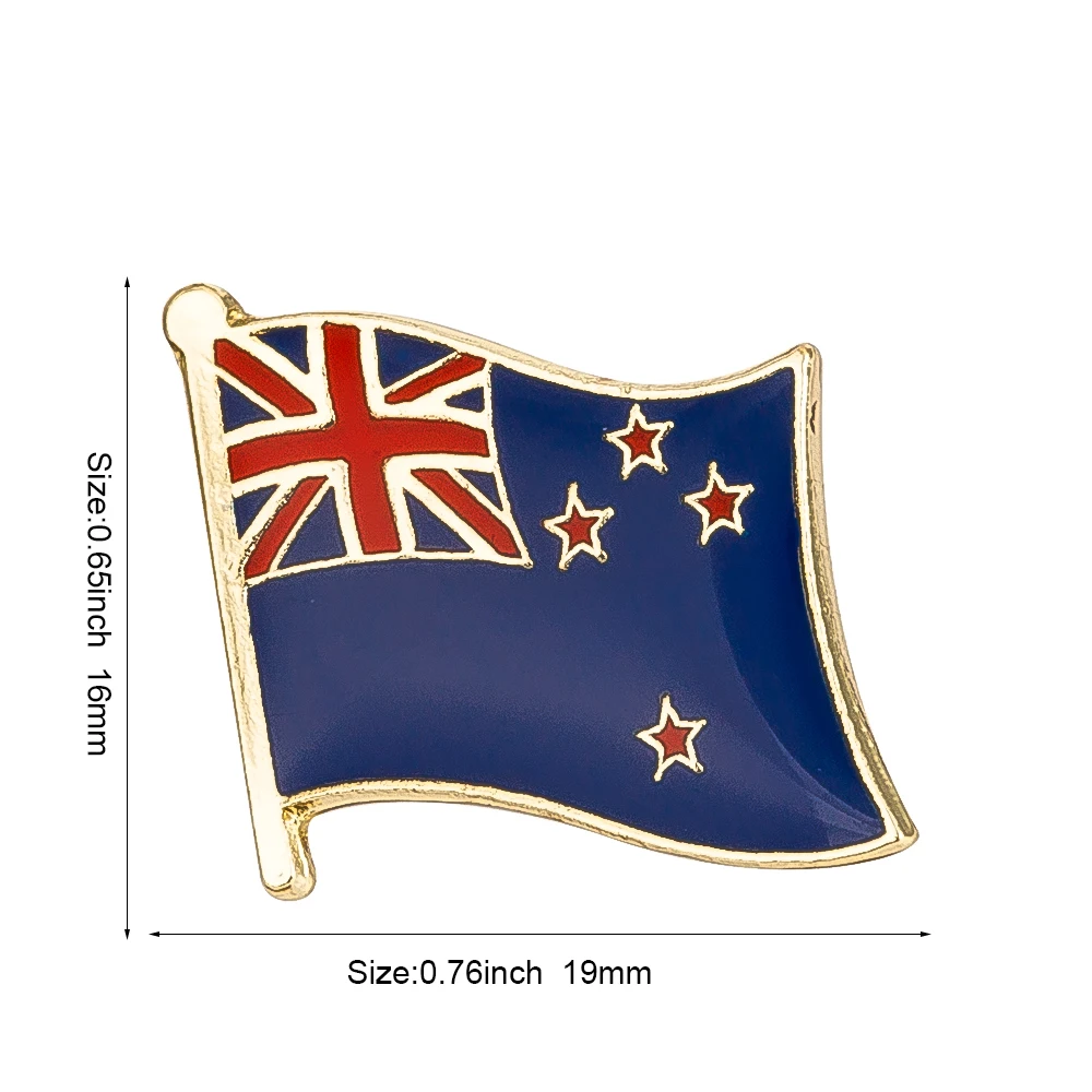 New Zealand Flag Badge Brooch Natinal Lapel Pins Flag Lapel Pins Country Flag Badge