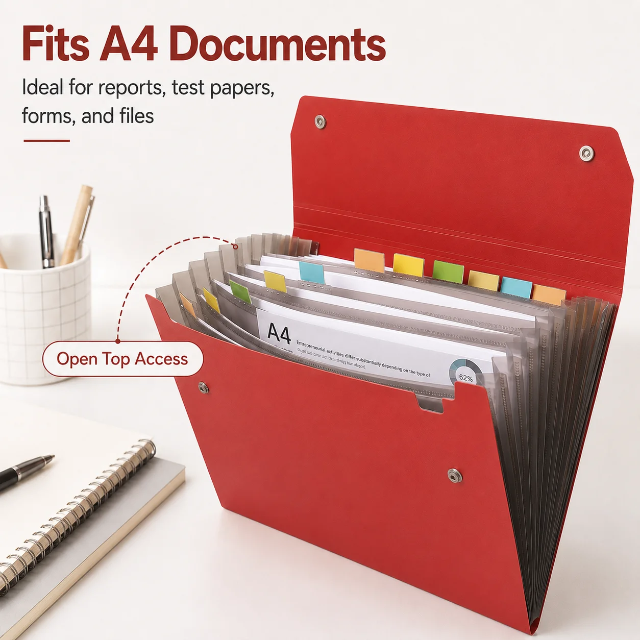 13 포켓 A4 확장 파일 정리함 스냅 잠금 장치가 있 - Binder Storage Box 리뷰 및 가격