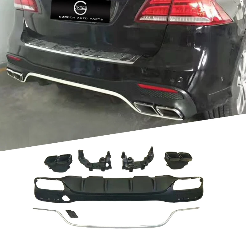 

Rear Car Bumper Diffuser for Mercedes Benz GLS Class X166 Upgrade GLS63 AMG Rear Lip Exhaust Pipe