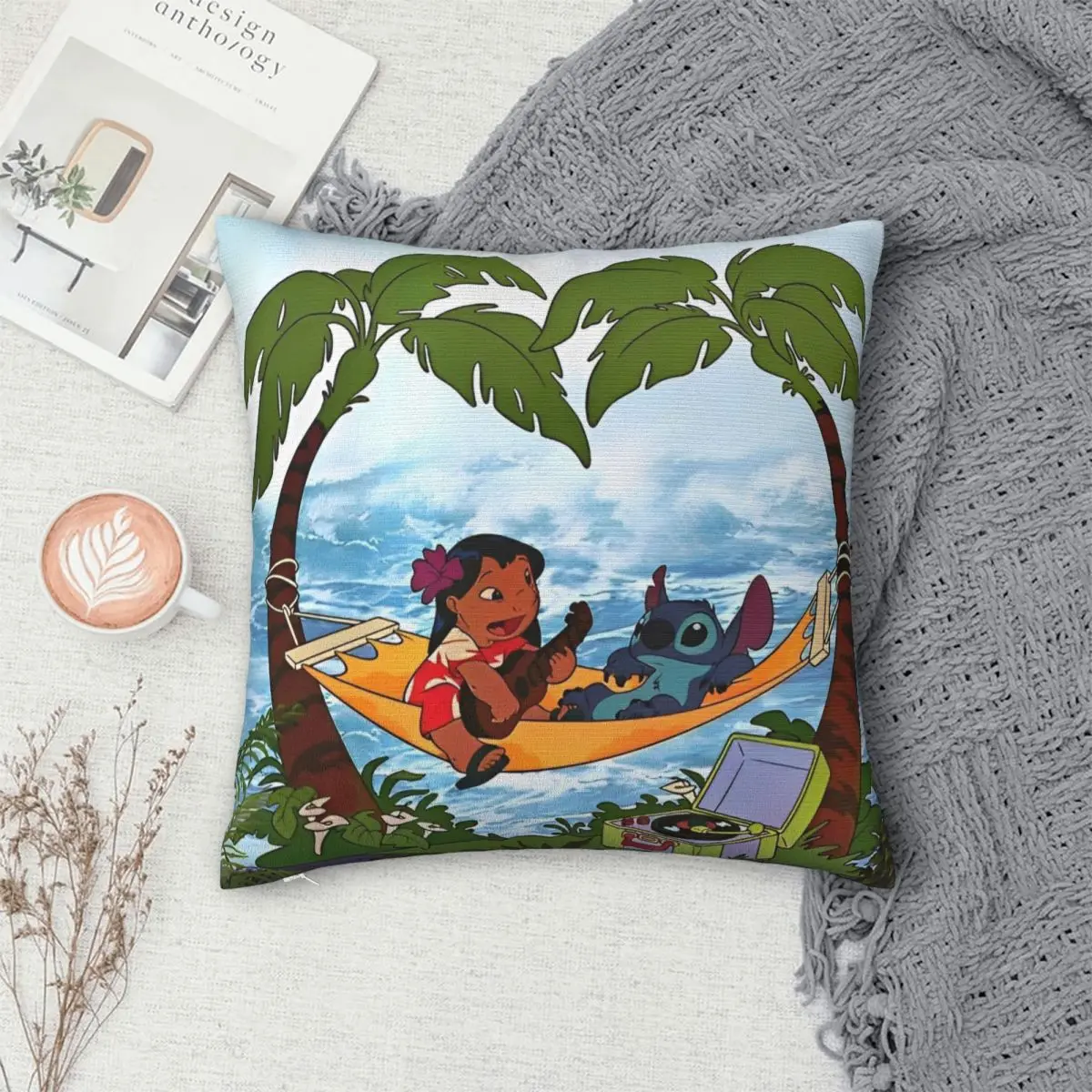 ليلو وستيتش كيس وسادة غطاء الوسادة سحاب مخصص ديكور وسادة للمنزل 45*45 سنتيمتر #4