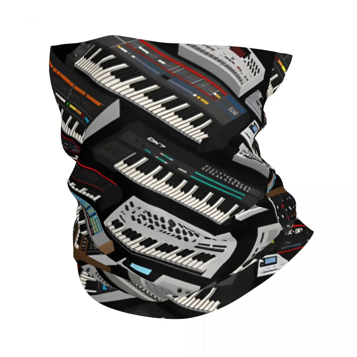 Synthesizer Musician And Collector Synthesizer Bandana Neck Cover Motocross Wrap Scarf Running Unisex Adult Windproof