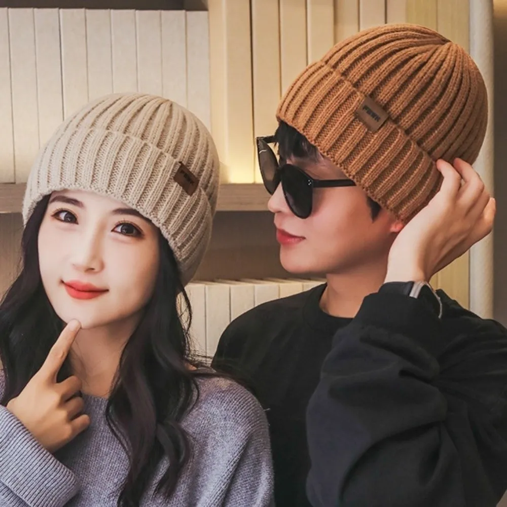 2 個セットファッション防風ニット帽子スカーフぬいぐるみソフトメンズ帽子シンプルな厚み暖かいスカーフ屋外