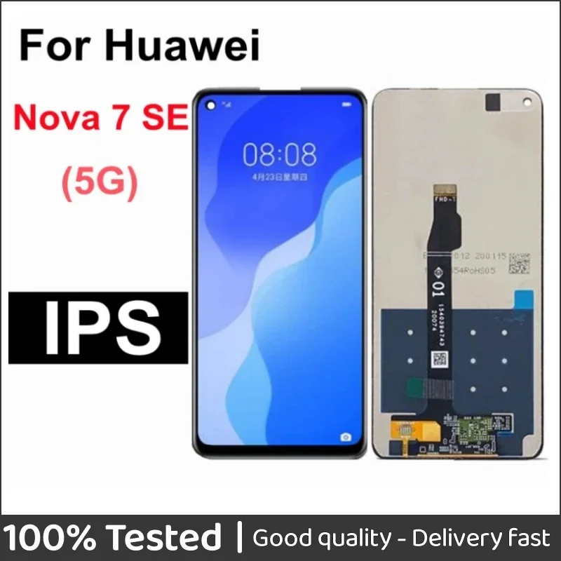 

6.5" For Huawei Nova 7SE LCD Display with Touch Screen Digitizer for Huawei Nova 7SE Pantalla Screen Nova 7 SE 5G Display