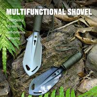New Outdoor Adventure Treasure Hunt Portable Sappers Shovel Stainless Steel Multifunctional Hand-held Small Digging Shovel